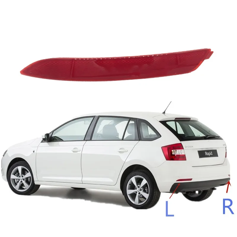 Rear Bumper Reflectors Lights For Skoda Rapid Spaceback 2013 2019
