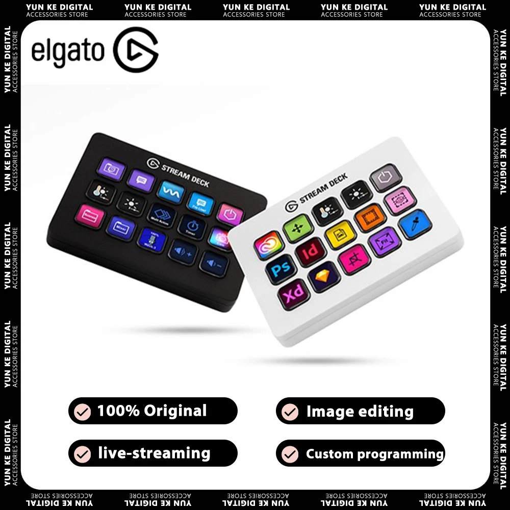 

Мультифункциональная консольная панель Elgato Stream Deck MK.2, для прямой трансляции, дизайнерская Настольная мини-клавиатура для макросъемки, для игр в офисе