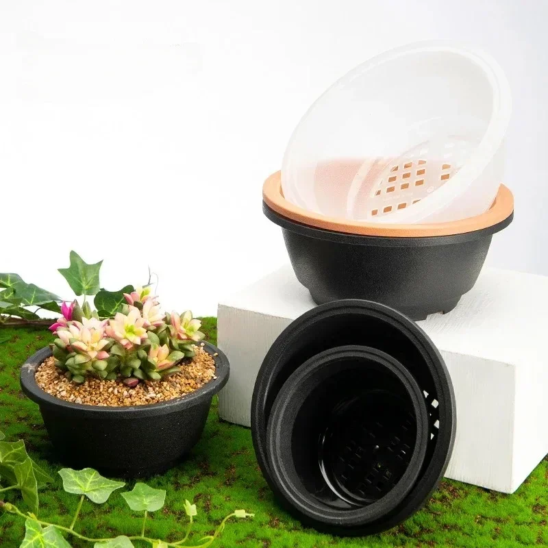 Large New Succulent Plant Pot Plastic Round Succulent Plant Pot Low Pot