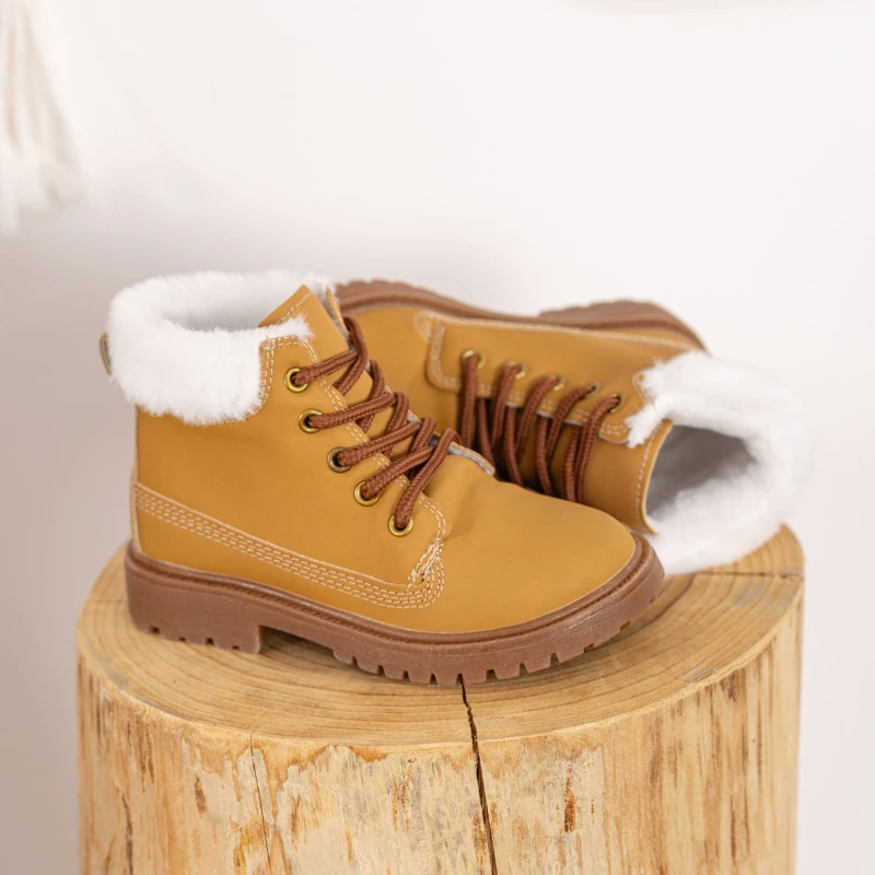Warm Cotton Ankle Boots for Kids Winter School