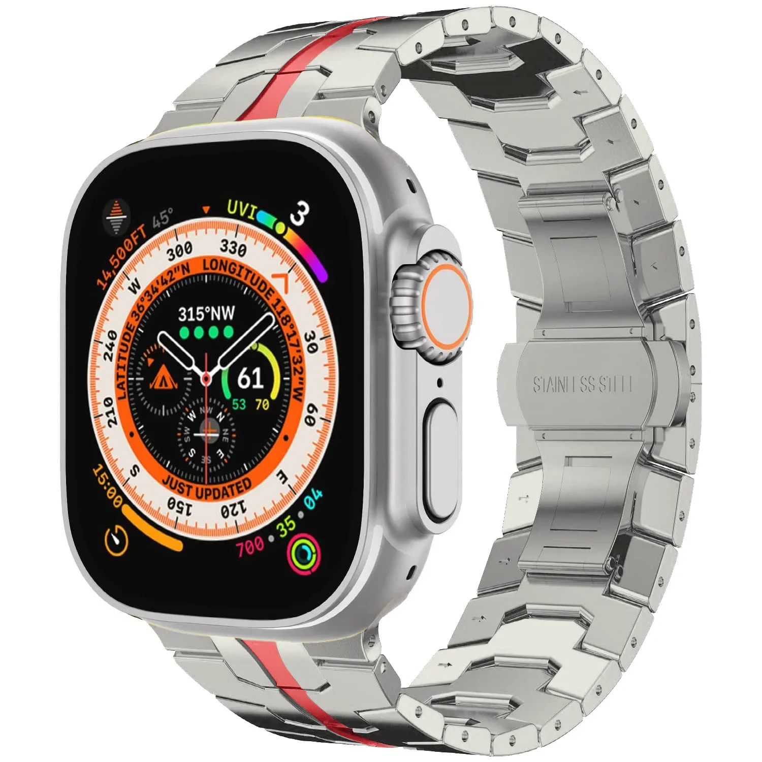 Stainless Steel Metal Strap for Apple Watch - Elegant Wristband Replacement