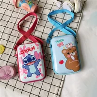 Disney Lilo&Stitch Kids bag Cartoon Mickey Minnie Diagonal Cross bag Fashion Accessory bag Bag Boy Girl Kindergarten Coin Bag 4