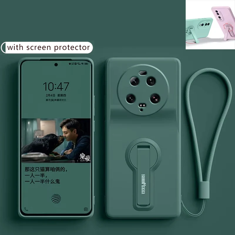 Premium Silicone Soft Phone Case with Holder