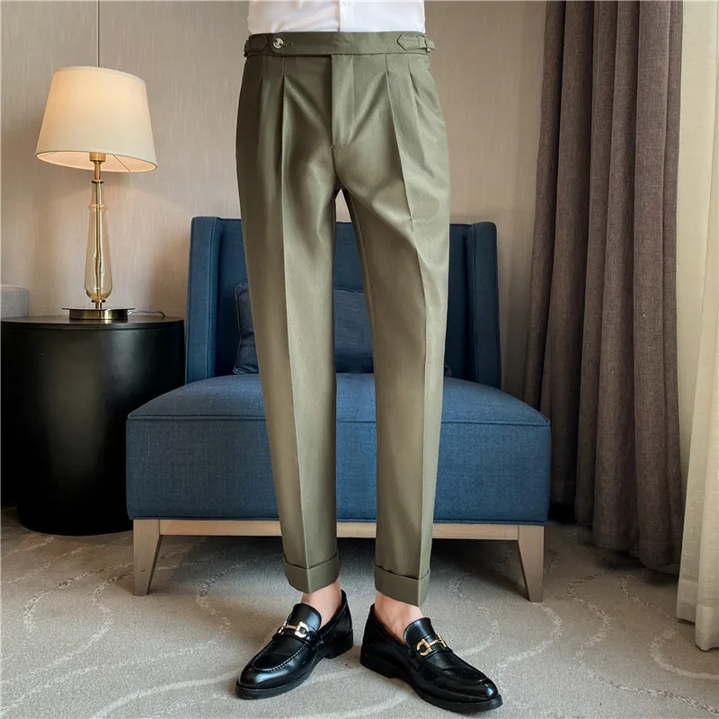 Fashions Slim Fit Formal Trousers Mens Autumn Winter High Quality Brand Business Casual Black Blue Stretch Long Pants 29-36 stretch pants,business pants,suit pants,men pants