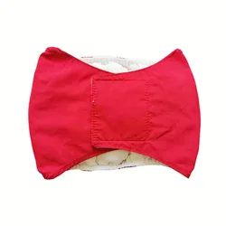 Male Dog Sanitary Belly Band Diaper Wraps - Cotton Puppy Underwear - XL (Red)