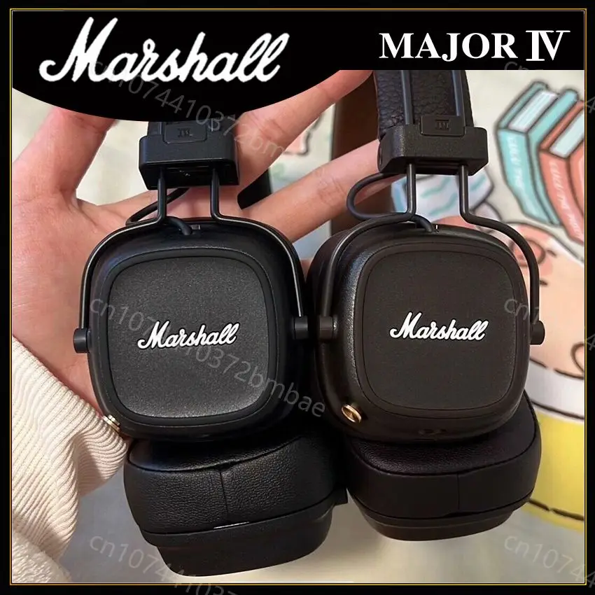 Bluetooth headphones Marshall Major IV 4 Wireless Classic Earphones Deep Bass Foldable Pop Rock Retro Music Microphone Headset