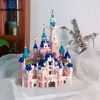 Honey Pink Castle Model Kits Micro Mini Building Blocks for Adults Princess Castles Gift Architecture Bricks Entertainment Toys 2