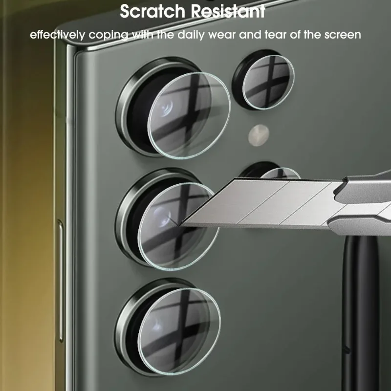 Ultra-Clear Tempered Glass Camera Lens Protector Film - Pack of 5