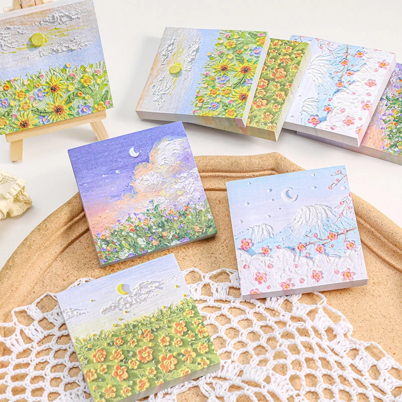 Set Artistic Fields Sticky Notes Cute Kawaii Flowers Memo Pads Novelty Post Notepads Aesthetic Girls Stationery Checklist Wholes set artistic fields sticky notes cute kawaii flowers memo pads novelty post notepads aesthetic girls stationery checklist wholes