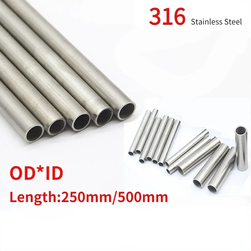 OD 2-19mm 316 Stainless Steel Pipe Corrosion-resistant Steel Capillary Tube  Hollow Tube metal