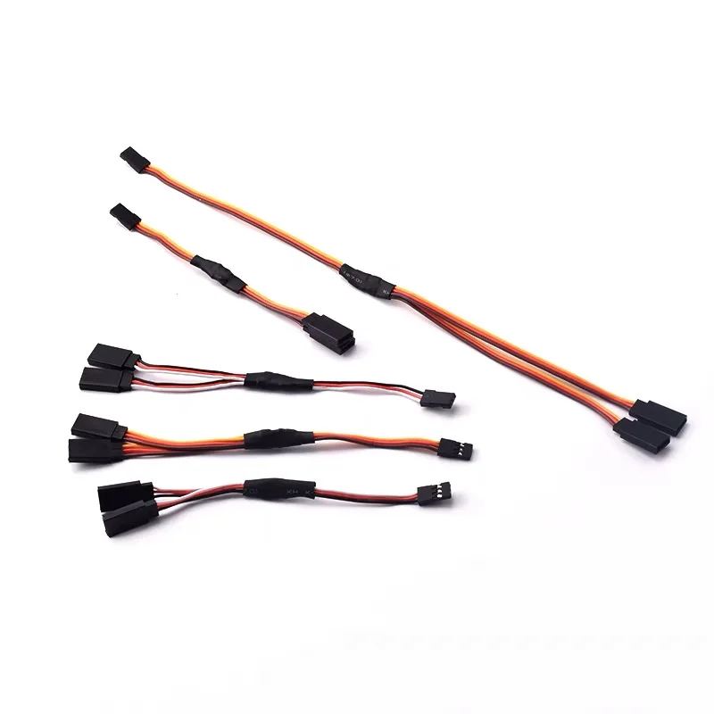 5Pcs/lot 10/15/20/30/50CM Servo Y Extension Cord Cable Lead Wire 30/60 Core For JR Futaba RC Battery Drone Car Boat Helicopter 5