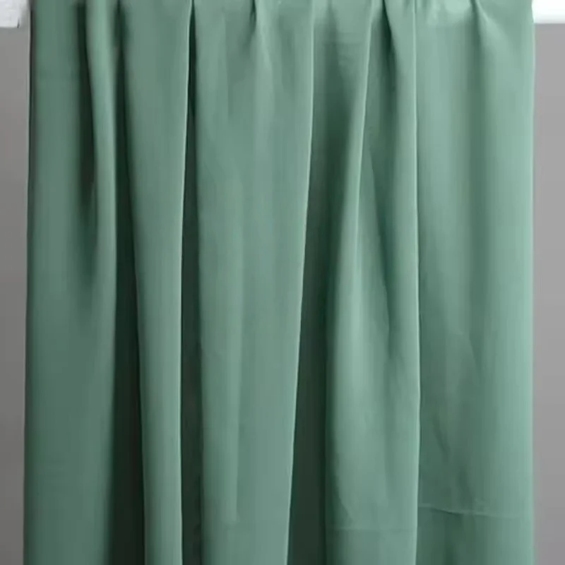 Elegant Green Chiffon Georgette Fabric for DIY Fashion & Decorations