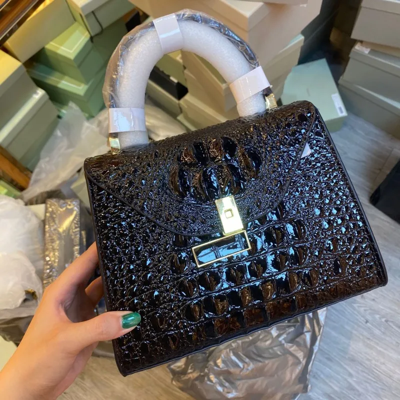 Borsa a mano da donna vintage con patta e risvolto, in pelle crosta, nuova borsa a tracolla di design da donna, a tracolla singola_voghion.com