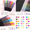 12/24Pcs Metallic Glitter Colors Gel Pens For School Office Adult Coloring Book Journals Drawing Art Markers Promotion Pen 4