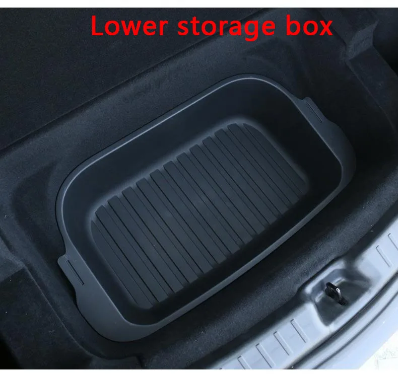 Rear Storage Box For Tesla New Model Y Juniper 2025 Double-Layer Rear Trunk Orga