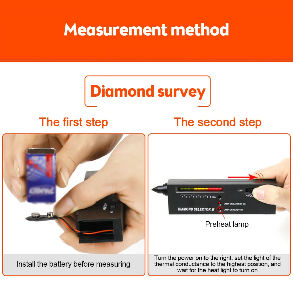 Diamond Gems Tester Pen Portable Gemstone Selector Tool LED Indicator  Accurate Reliable Jewelry Test Tool Dropship
