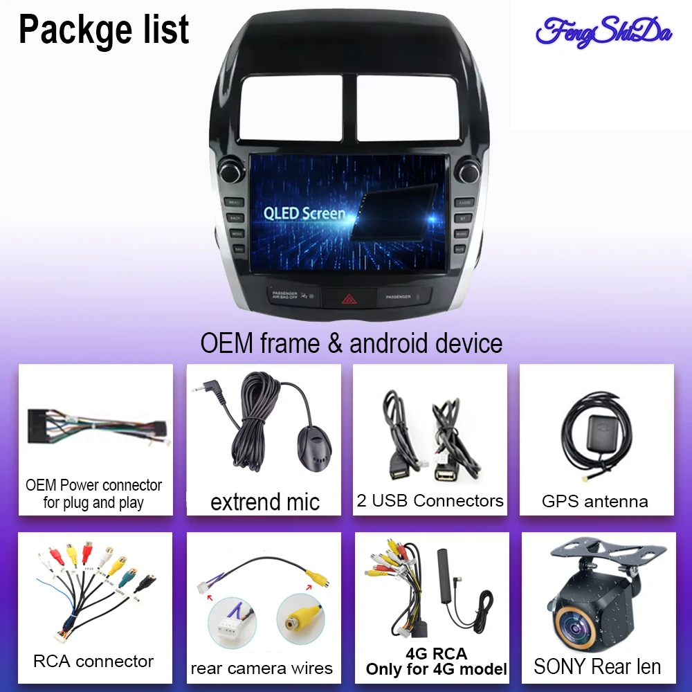 Android 14 GPS Navigation Auto Radio Head Unit For Mitsubishi ASX 2010-Android Auto Carplay No 2din DVD Multimedia Player car multimedia player,car radio