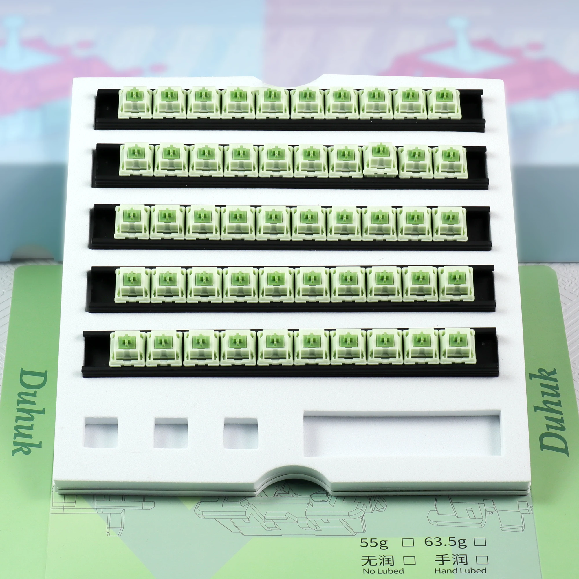 Duhuk-interruptor Linear Lumia Matcha para Teclado Mecânico Não ou Pré-lubed Rgb Smd v4 Pro 55g 63.5g mx Tc308 - Imagem 2