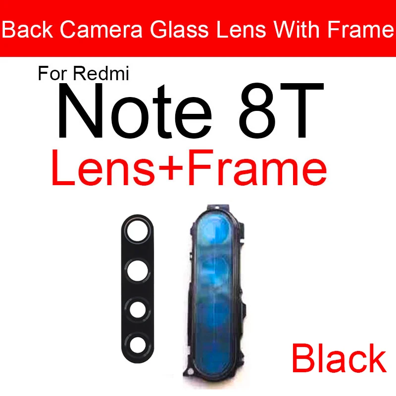 Objectif Appareil Photo Arrière Xiaomi Redmi Note 8/8T - Verre Caméra + Adhésif De Remplacement Neuf