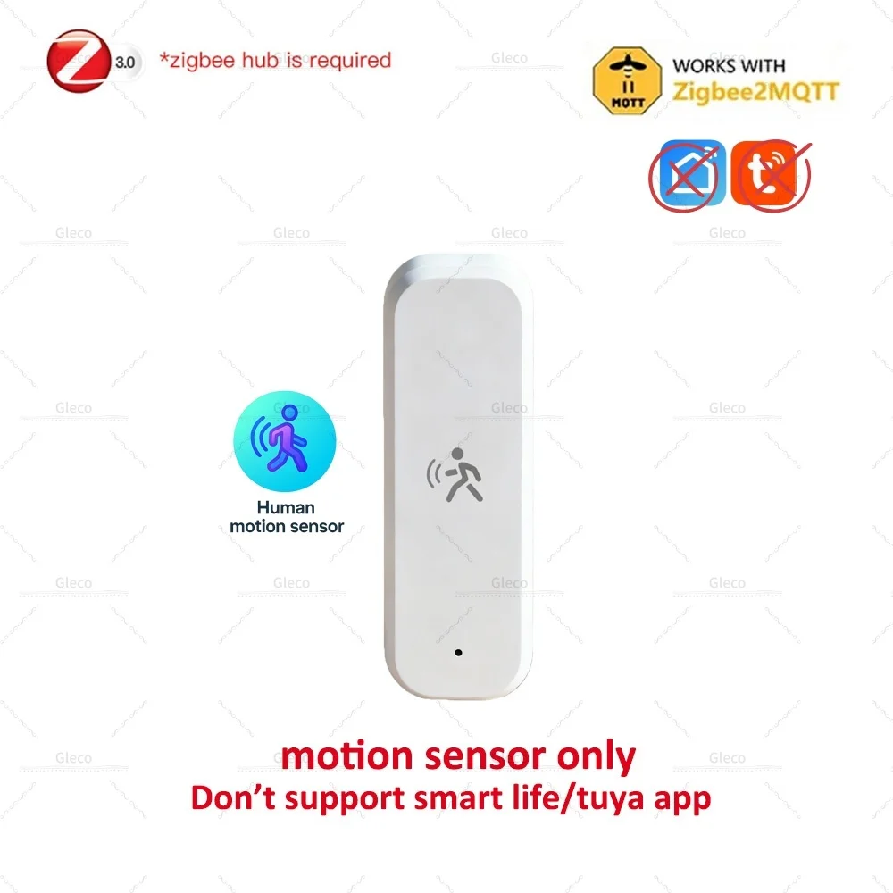 Zigbee Human Pir Motion Sensor Option Light/Temp/Wumidity Detection 5 типів доступних для Tuya Smart Life/MQTT Home Automation