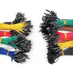 10-Pack Dupont Jumper Wires for DIY Electronics - 26AWG Male to Female Connectors (White)