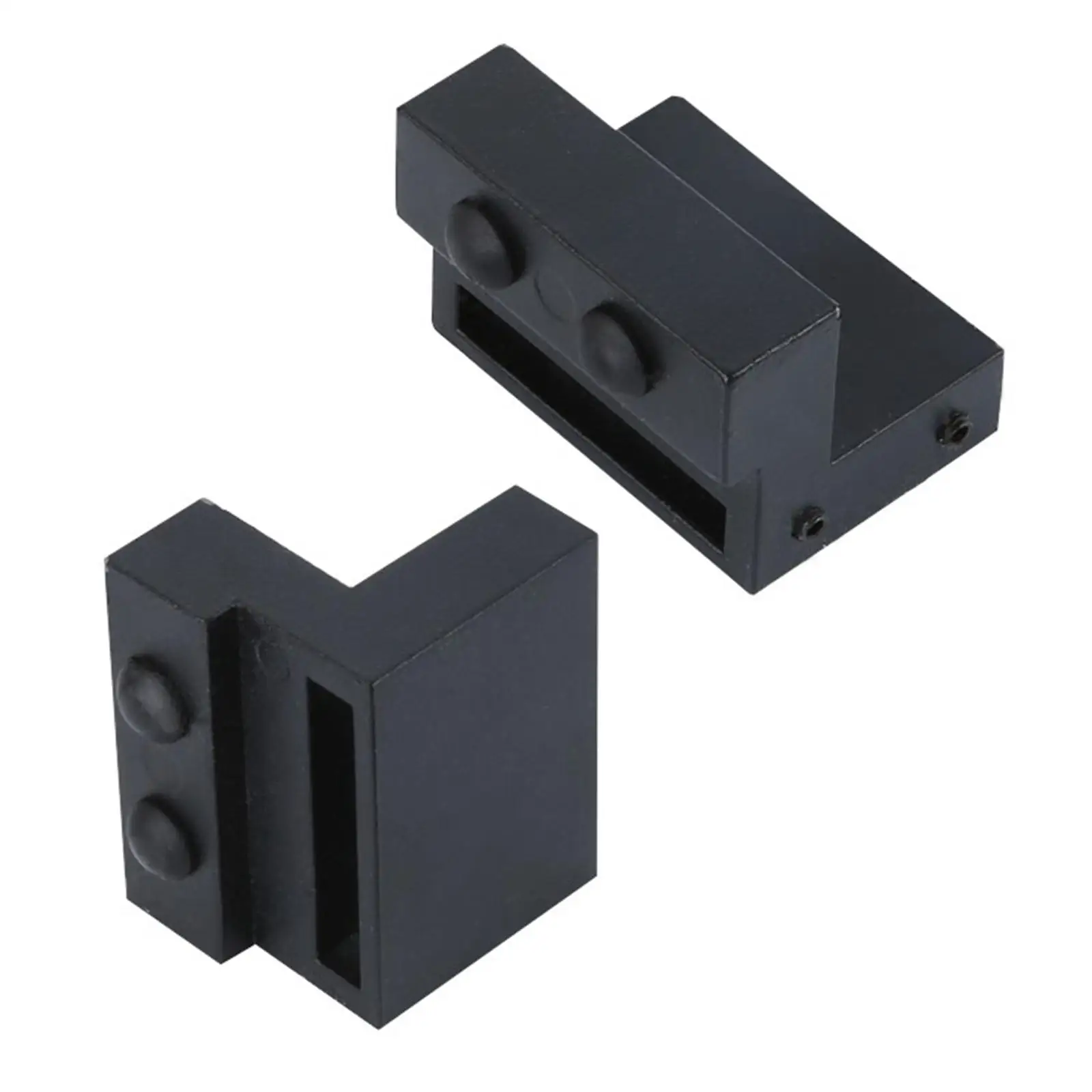2pcs Black Zinc Alloy Sliding Barn Door Stopper Home Sliding Barn, Rustproof and Durable