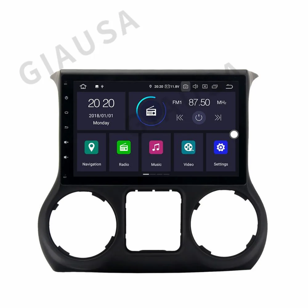 

Tesla Style 8+256GB Android 10 For Jeep Wrangler 3 JK 2011-2017 Car Radio Multimedia Video Player Navigation GPS Head Unit