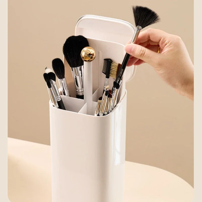 Makeup Brushes Holder Automatic Lifting Dustproof Makeup Brush Holder Desktop Makeup Tools Lipstick Eyebrow Pen Holder Container 5