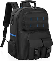Sac à dos à outils, sac à outils robuste avec épaule rembourrée et organisateur d'outils amovible, sac à dos de travail résistant à l'eau, pour électriciens 4