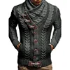 Cardigan Para Hombre Solid Sweater Man Coat 2024 Vintage Oblique Horns Button Designer Knitted Ugly Sweaters Mens Luxo Masculino 2