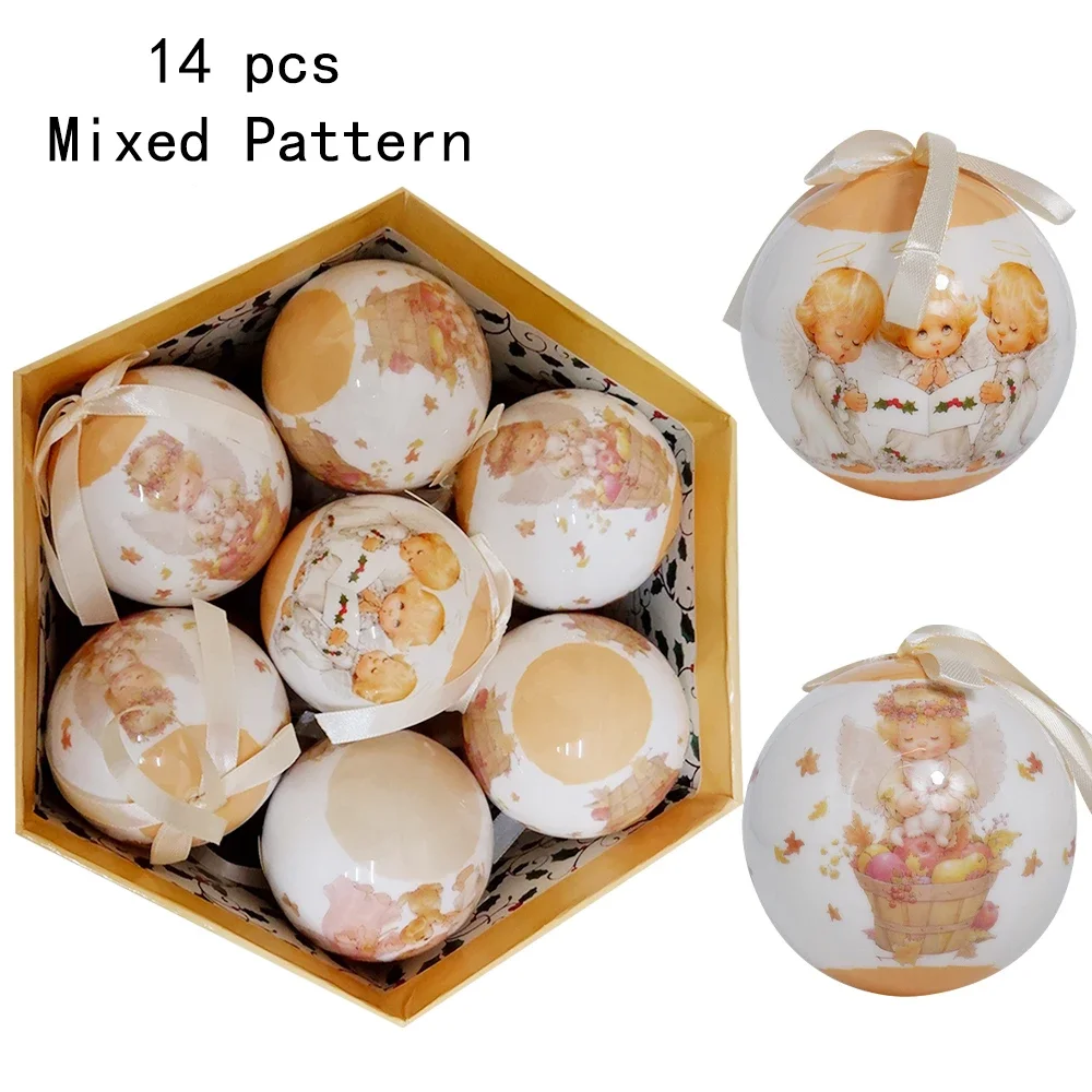 thumbnail image 1 of 14 bolas decorativas para árbol de Navidad, adornos para árbol de Navidad, bolas colgantes, muñecos de nieve, adornos para fiesta en casa, regalos de Año Nuevo, 1 of 5