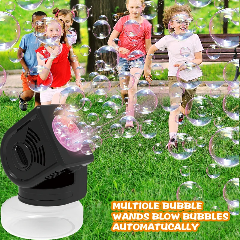 90 ° Rotating Head+10 Hole Spray Bubble Floor Fully Automatic Bubble Machine Wedding Outdoor Activities No Battery Bubble Water_voghion.com