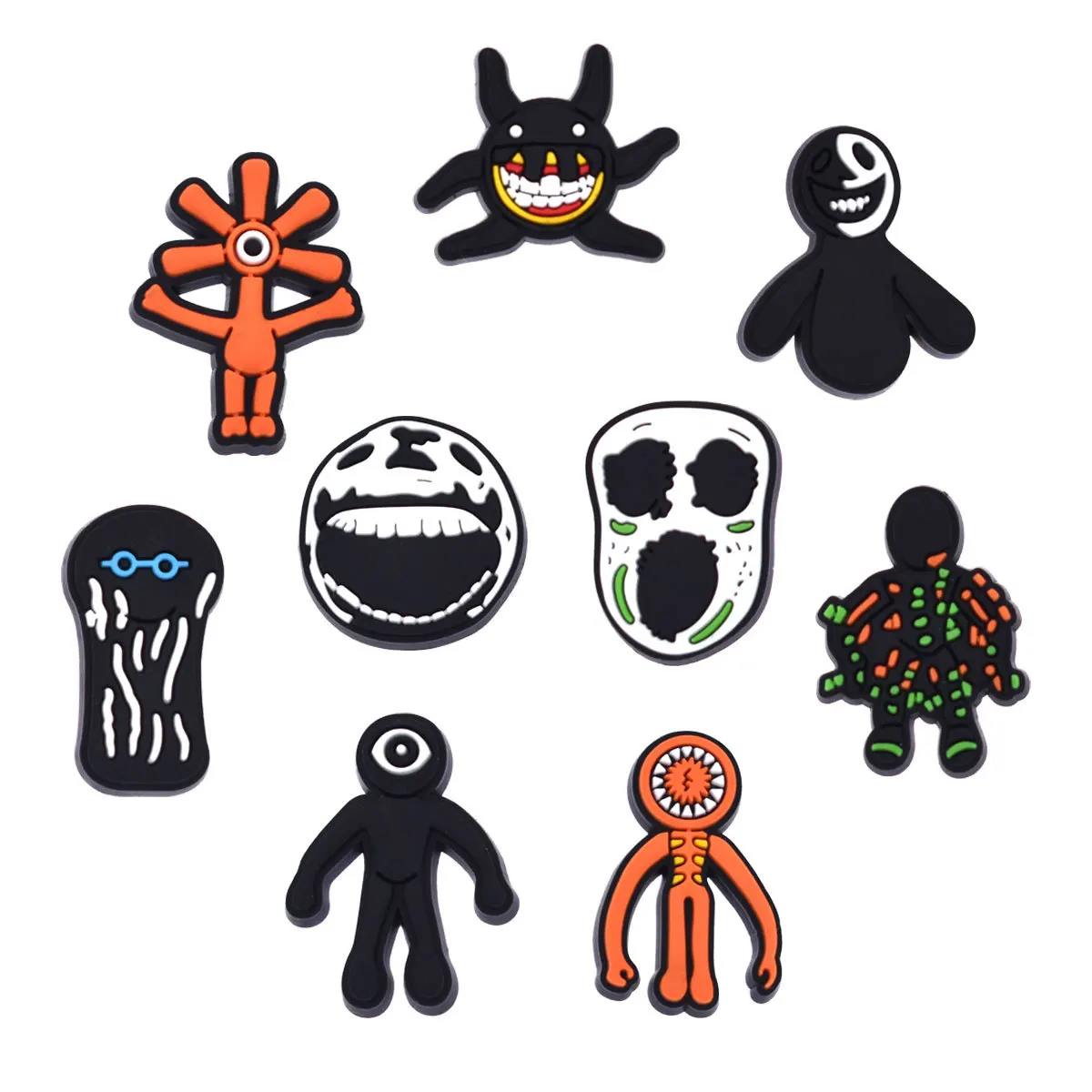 

Shoe Charms Rainbow Friends Doors Clog Shoe Accessories Sandals Decoration Buckle Horror Game Doors Monster Kids Hallthday Gifts