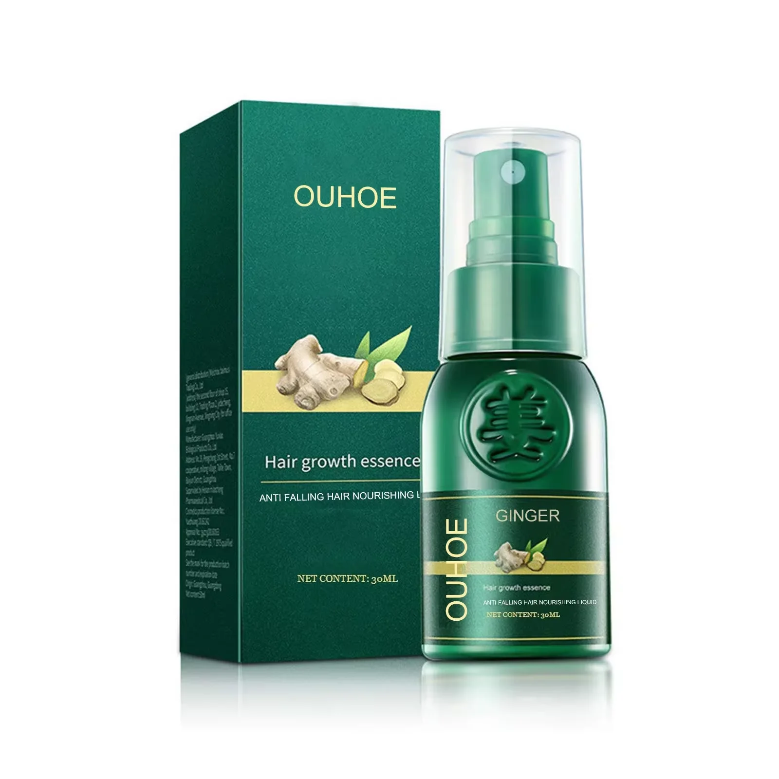 OUHOE Hair Growing Serum Repair Thinning Dry Damaged Massage Scalp Follicle Tough Root Nourishing Hair Growth Essence Care 30ml