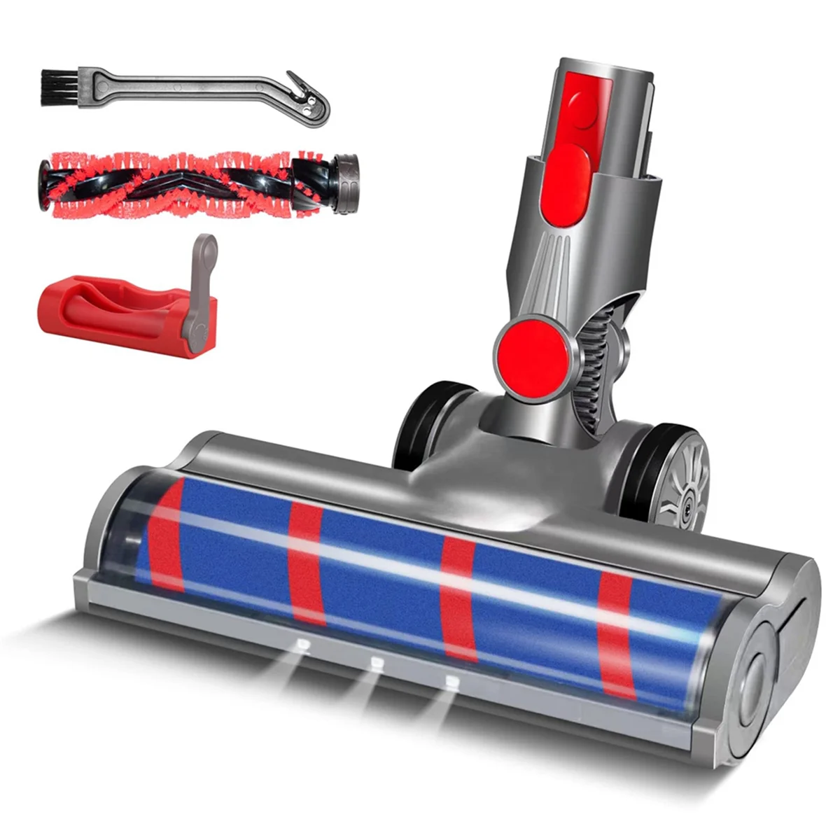 

Мягкая/Жесткая напольная щетка на колесиках для пылесоса Dyson V7 V8 V10 V11 V15 с вертикальной фарой и триггерным замком