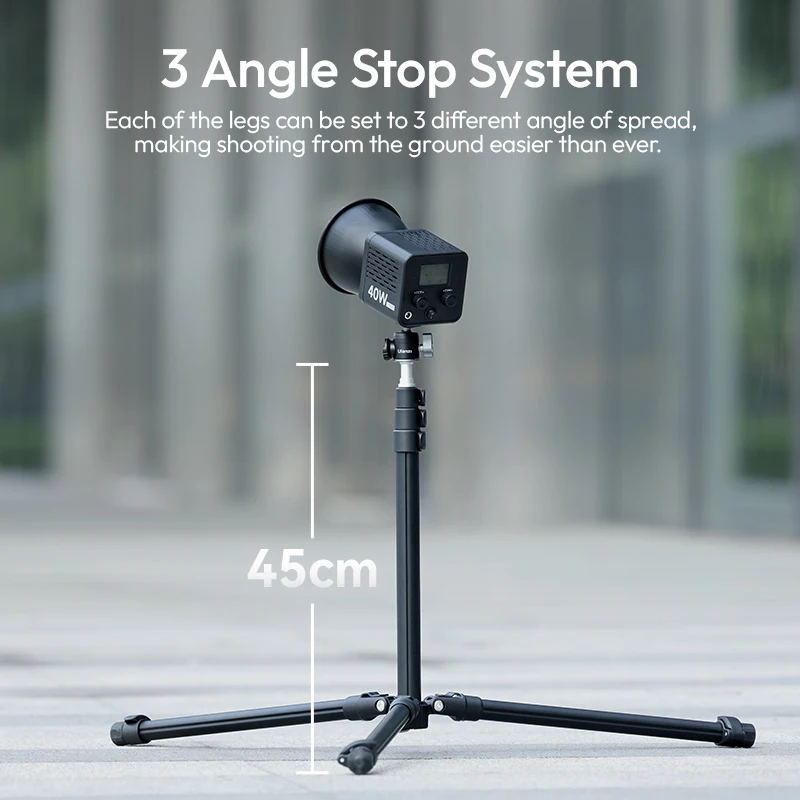 Ulanzi TT43 1.9M Reversible Leg Light Stand Tripod Aluminum Alloy Light Stand for LED Light Projector Flash Softbox Max Load 6KG
