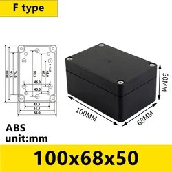 Durable Black Waterproof Outdoor Electronic Enclosure Box (FB100X68X50)