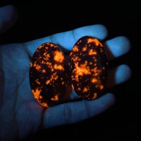 55*35MM Natural Yooperlite Crystal Hot Compress Massage Pocket Palm Stone Energy Gemstone Reiki Healing Mineral  Home Decor Gift 1