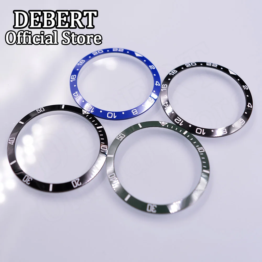34mm*28.7mm Ceramic Watch Bezel Fit 36mm Automatic Watch Replacement Spare Parts Black/Blue/Green Bezel Ring watch dial accessories watch face accessories clock movement parts