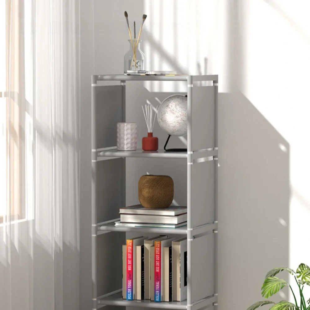 Simple Bookshelf Multi-function Sturdy And Stable Shelf Easy To Move Storage Rack Minimally Designed Floor To Ceiling Bookshelf 3