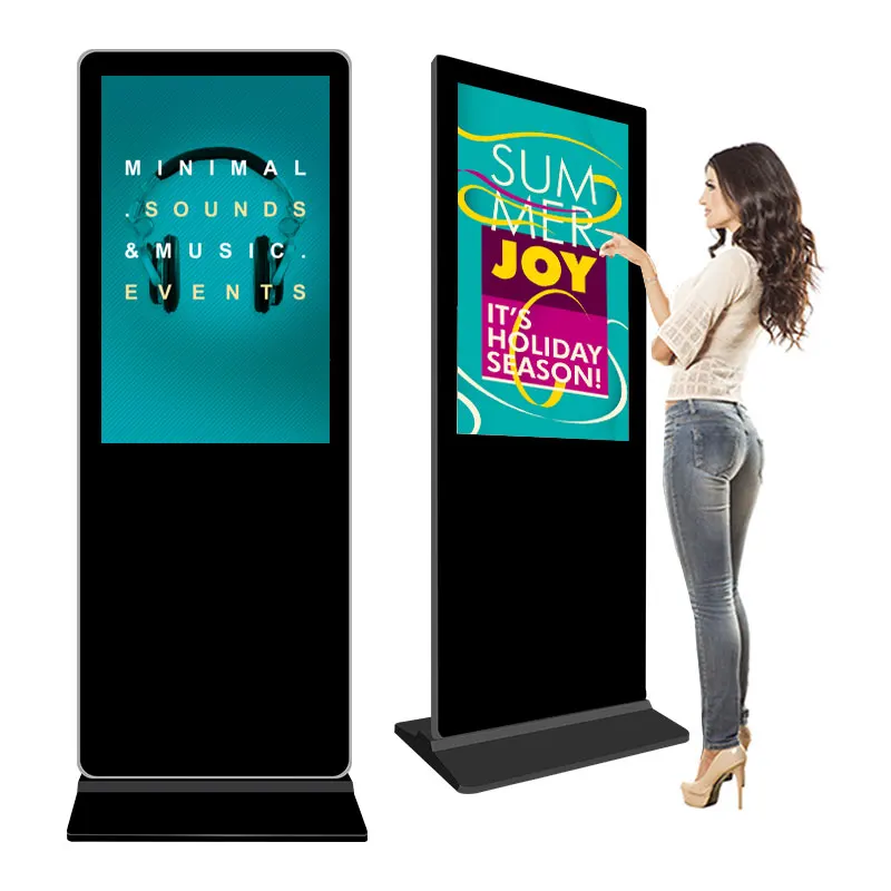 

Vertical 32 inch digital signage player screen floor lcd stand touch 4k advertising display kiosk