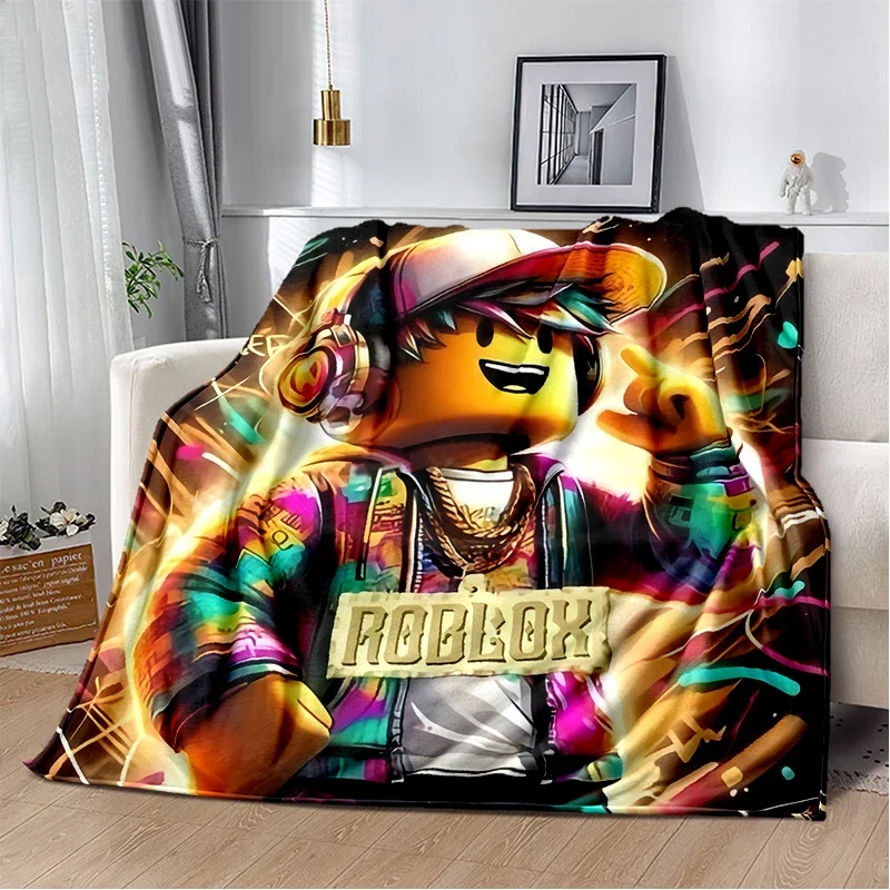 29 Style New R-Robloxs Cartoon Game Gamer Soft Blankets,Keep Warm Throw Blanket Comfortable Blanket for Beds Sofa Home Bedroom 4
