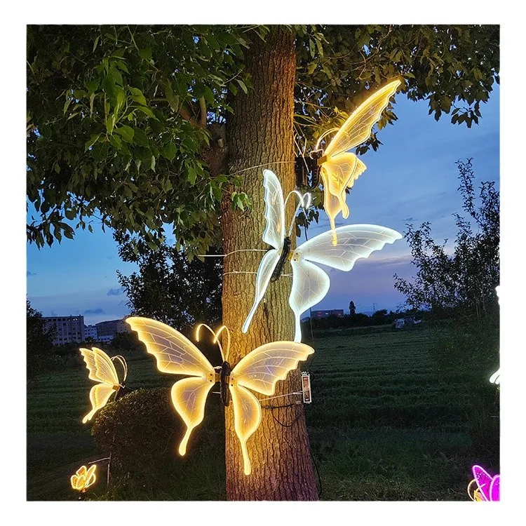 LED-Dekoration mit flatternden Schmetterlingsflügeln, realistische bewegliche Hochzeits-Party-Dekoration, geeignet für die Bühne im Innen- und Außenbereich, 2 Stück – Detail 6