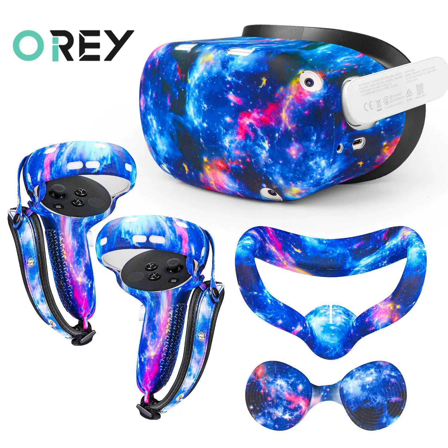 

Christmas Gift Silicone Protective Cover For Oculus Quest 2 Accessories Case VR Controller Cover Grip Head Face Cover Eye Pad