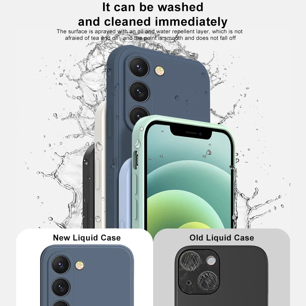 Upgrade Camera Protector Silicone Case For Samsung S24 Galaxy S23 S22 S21 S20FE Plus UItra Original Cover A52 A72 A51 A71Cases