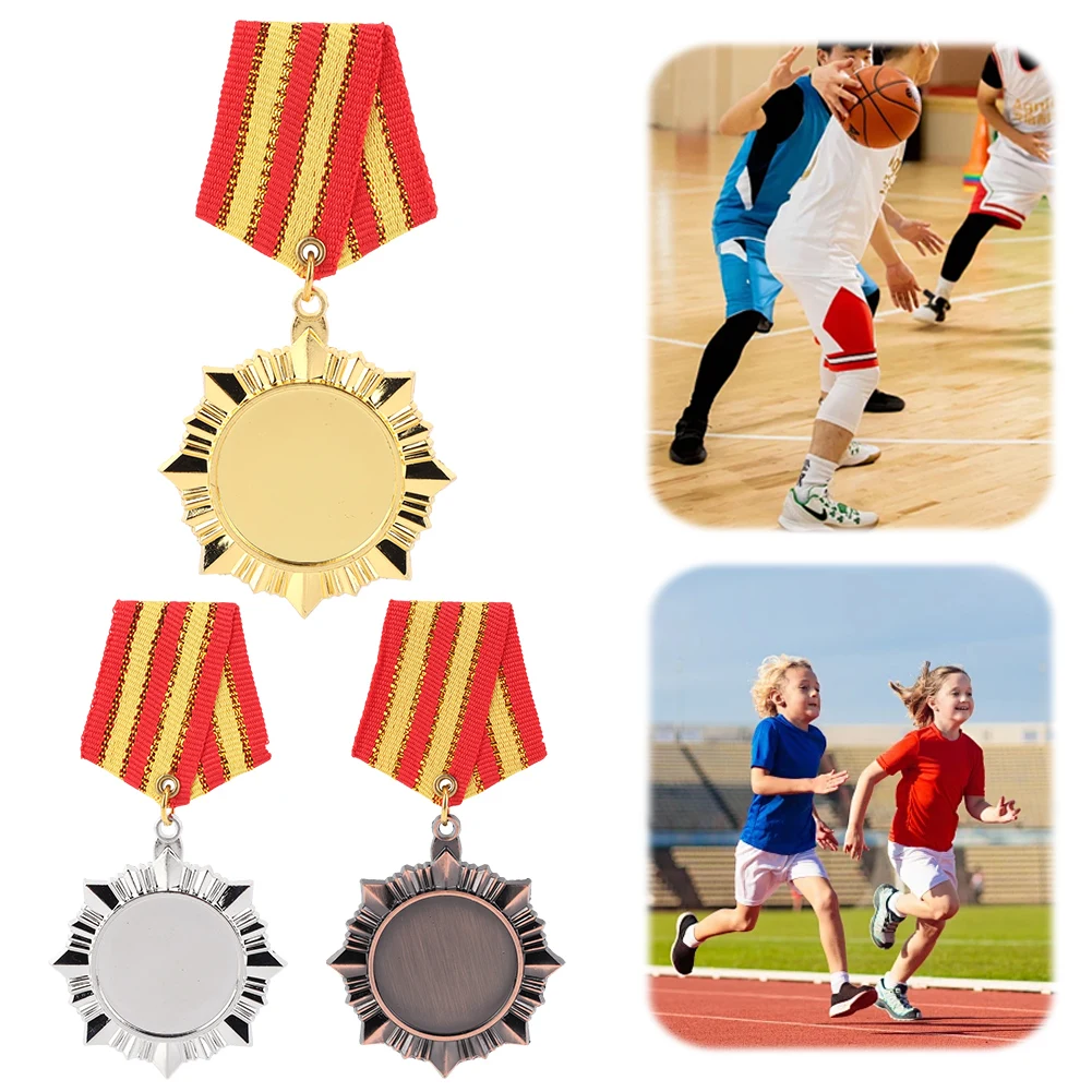 5cm Gold/Silver/Bronze Medal Award Medals Sports Rewards Students Rewards Metal Winner Medals for Talent Show Party Race