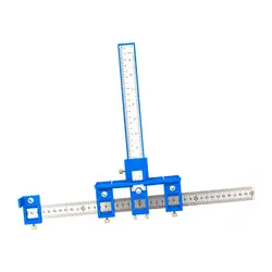 Cabinet Hardware Jig Slide Wood Drilling Dowelling Guide Woodworking Clamp Tool Install Handles and Pulls Adjustable Hole Punch