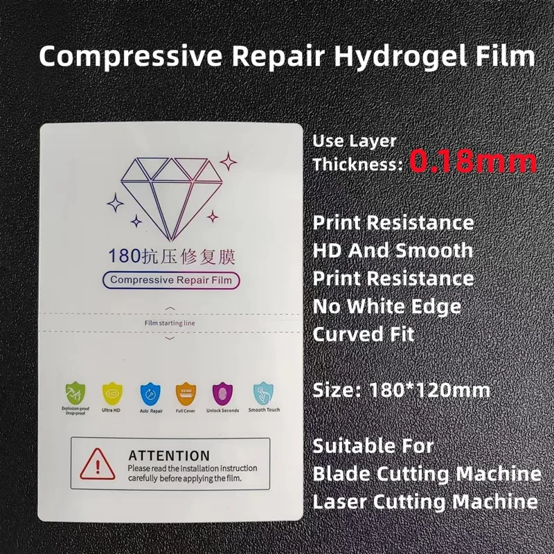 25pcs Mobile Phone Compressive Repair Hydrogel Film Protector For Cutting Machine For Production Screen Protective Film