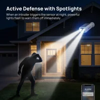ANRAN 2K caméra solaire sans fil Surveillance extérieure batterie intégrée caméra Wifi détection humanoïde Flash alarme Vision nocturne 5