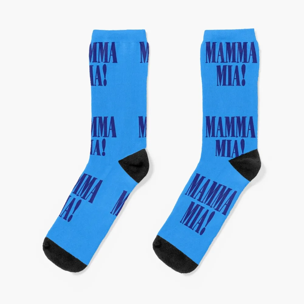 Mamma Mia Sticker Socks ankle christmas stocking loose Women's Socks Men's christmas santa claus sticker